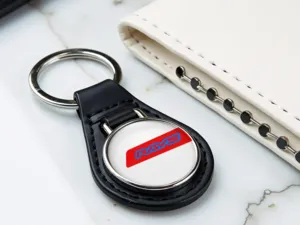 Rays Custom Leather Keyring Durable Glossy Sporty Edge